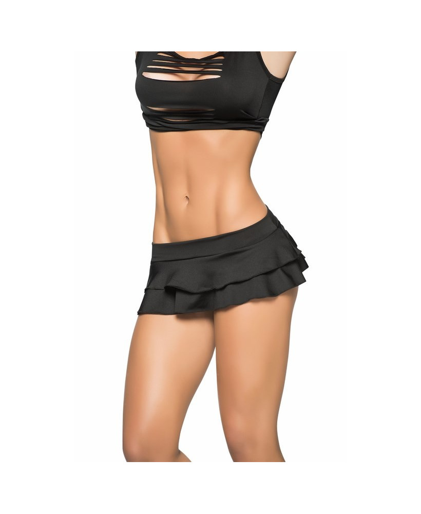 Jupette double fronce Black 